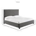 thumbnail image 5 of Bowery Hill Transitional Tufted Queen Platform Bed in Gray Finish, 5 of 5