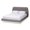 Light Gray, variant on Baxton Studio Ingrid Glam and Luxe Dark Grey Fabric Upholstered Gold Finished Legs Full Size Platform Bed