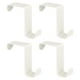 thumbnail image 1 of Ganchos para Puerta, Paquete de 4 Ganchos de Acero Inoxidable, Ganchos Dobles para Colgar Ropa (Blanco), 1 of 5