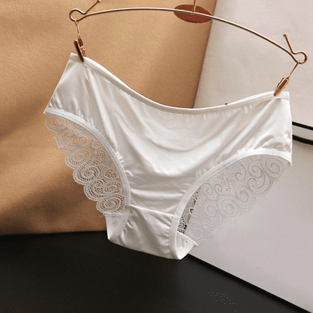 Fulorrnie Underwear for Women Seamless Hipster Cheeky Breathable Panty Bikini Elastic Waist Comfort Panties White XL