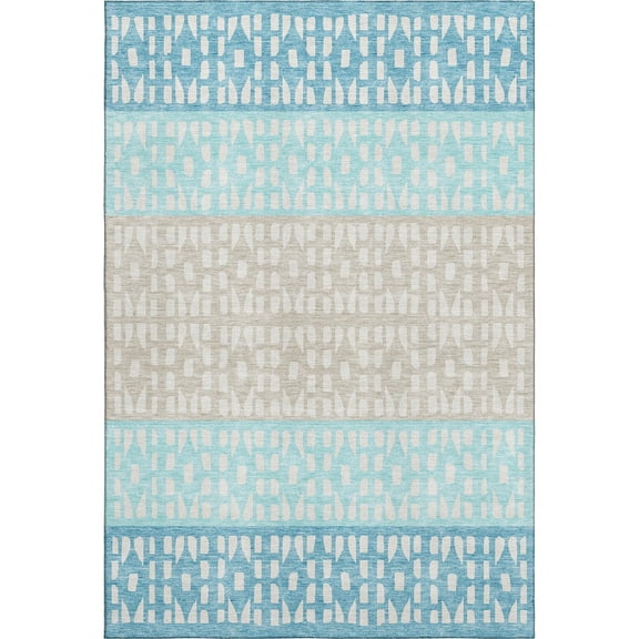 Dalyn Rugs Premium Machine Washable Mayfield AMF964 Teal 5' x 7'6" Rug