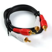 Noise Cancellation Gold-Plated RCA 2 Male to Male Audio Video Cable (3FT)