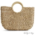 thumbnail image 1 of CHOK Riveria Straw Basket Purse - Straw Handbag, 1 of 2