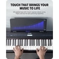 thumbnail image 3 of Donner DEP-20 Piano digital para principiantes, teclado ponderado de tamaño completo de 88 teclas, piano eléctrico portátil con pedal de sostenido, fuente de alimentación, 3 of 5