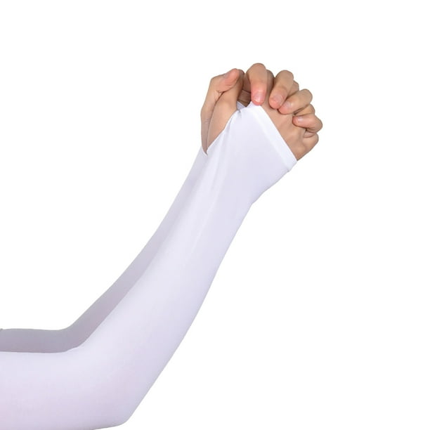 Wosthever Ciclismo guante antideslizante actividades hombres mano brazo Protector largo verano sol conveniente medio dedo manga para conducir Ropa Deportiva, Zapatos No.6