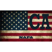 Napa CA California Napa County Vintage US Flag Decal Bumper Sticker 3M Vinyl 3" x 5"
