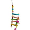 thumbnail image 4 of Walbest 1Pc Bird Parrot Toy, Bird Swing Toys Bird Chewing Toys, Colourful Pet Bird Toys with Wooden Hanging Stand Ladder Cage Hanging Bell for Birds, Parrots, 4 of 5