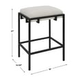 thumbnail image 6 of Uttermost Paradox 27" Contemporary Iron and Fabric Counter Stool in Black/White, 6 of 6