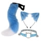 thumbnail image 2 of Conjunto de orejas y cola de gato para cosplay, cola de animal para espectáculos en el escenario, actuación, carnaval Azul, 2 of 8