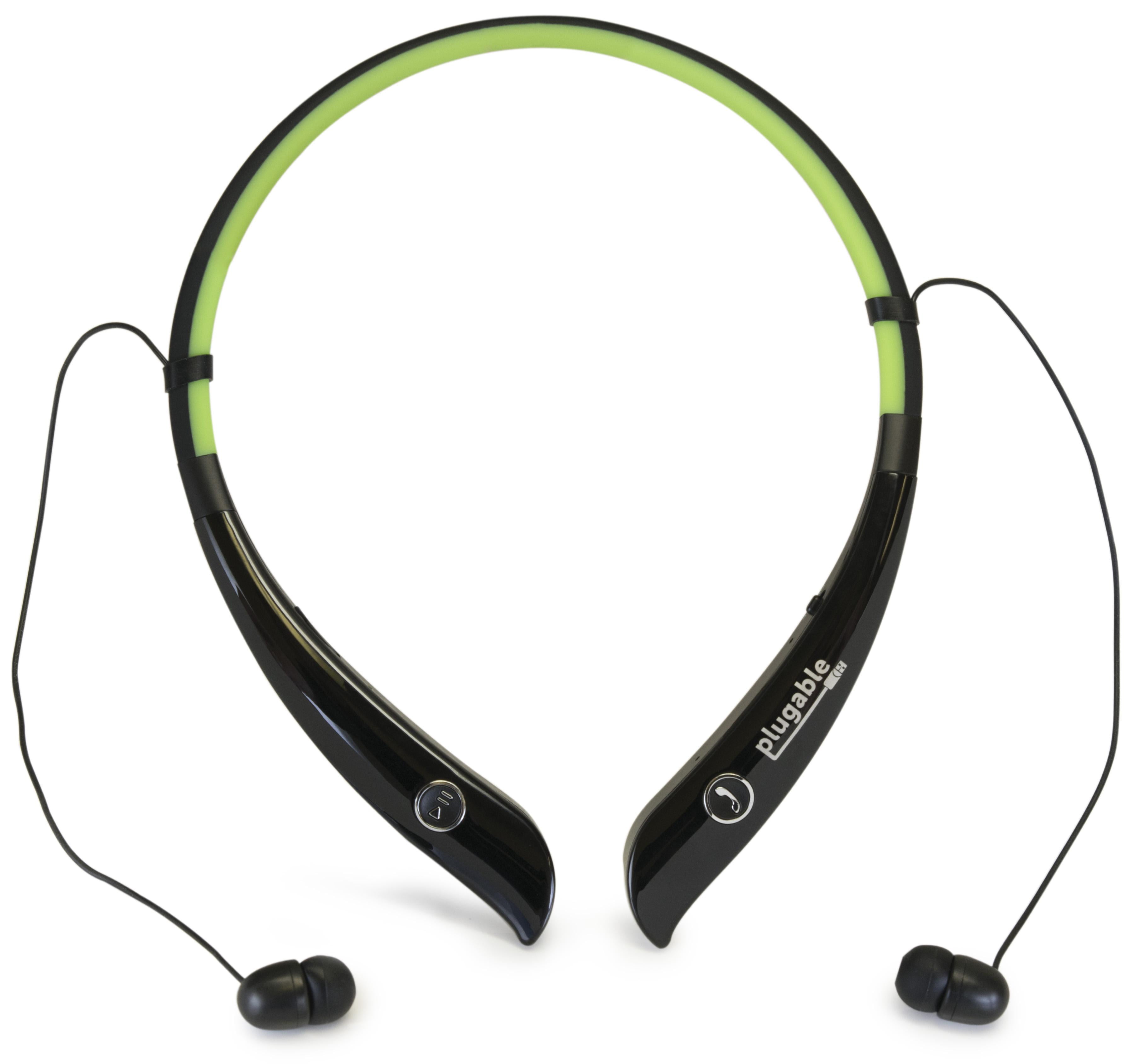 Plugable Bluetooth Sport Neckband Headphones With Built In Mic And