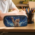 thumbnail image 6 of Kuiaobaty Kids Backpack Set of 3 Large Capacity Backpack and Lunch Box Set with Cup Holder Roomy Sturdy Bookbag with Pencil Case with Zipper for School Hiking, Cat Stars Planet Print, 6 of 7