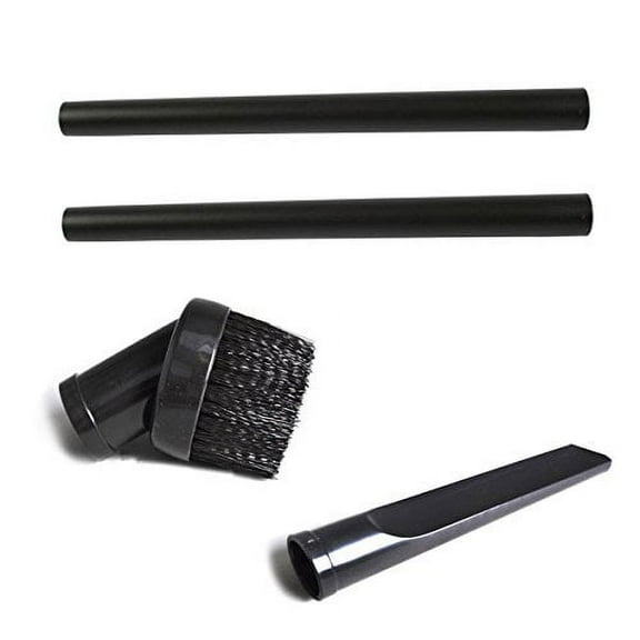 Shop-Vac 1.25-inch hose end 19" 2pk Extension Wands With 1pk Round Brush and 1pk Crevice Tool.