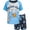 Blue / black, variant on Sesame Street Cookie Monster Infant Baby Boys T-Shirt and French Terry Shorts Outfit Set Infant to Toddler