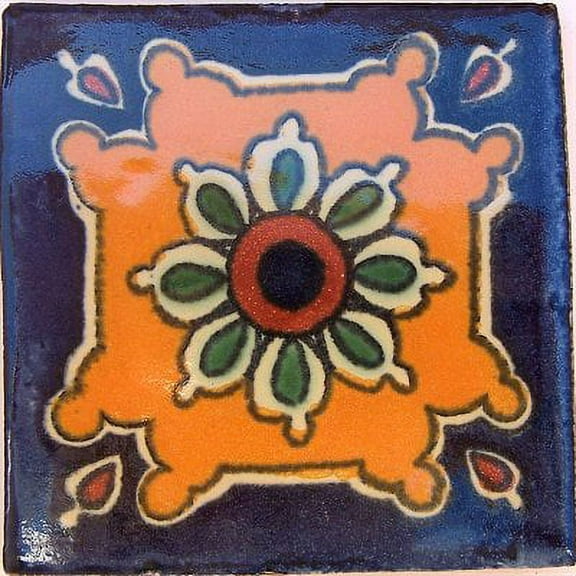 2x2 Puebla Talavera Mexican Tile, Set of 36 pcs