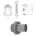 thumbnail image 4 of 2 Pack Pool Hose Adapter Hose Connectors Efficient Pool Maintenance Part Pool Fittings ABS Texture for Swimming Pools, 4 of 7