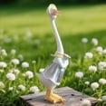 thumbnail image 3 of Darzheoy Porch Goose Ornament, Outdoor Garden Courtyard Patio Decor for Yard Lawn, Spring Holiday Decoration with Dress for Front Door, 3 of 6