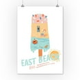 thumbnail image 3 of East Beach, Bald Head Island, North Carolina, Summer Ice Cream Scene (12x18 Wall Art Poster, Room Decor), 3 of 3