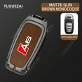thumbnail image 4 of For Audi A6 Car Remote Key Cover Case Zinc Alloy Leather Car Key Cover D style 3 buttons Fashion Case Key Shell, 4 of 9