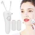 thumbnail image 3 of Suodoka USB Charging Electric Cotton Thread Epilator Facial Body Hair Removal Machine Device for Women, Smooth Skin Care Grooming Kit, White (9.45 inches / 24 cm)[cite: 1], 3 of 5