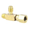 thumbnail image 5 of Brass Tee Adapter Converter 1/4inch Male and Female SAE Flare Swivel, 5 of 5