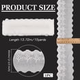thumbnail image 2 of 15 Yards Eyelet Lace Ribbon 2-1/2 inch Wide Ivory White Cotton Lace Trim Wavy Edge Lace Ribbon Cotton Embroidery Hollow Flower Lace Trim for Garment Clothing Home Decor DIY Craft Supply for DIY, 2 of 9