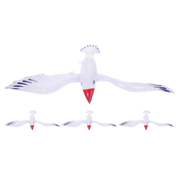 KAKOWELY 4 gaviotas inflables, decoraciones de pájaros inflables, globos de cumpleaños y bodas.