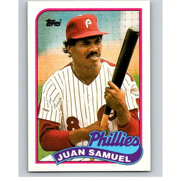 1989 Topps Baseball 575 Juan Samuel Philadelphia Phillies