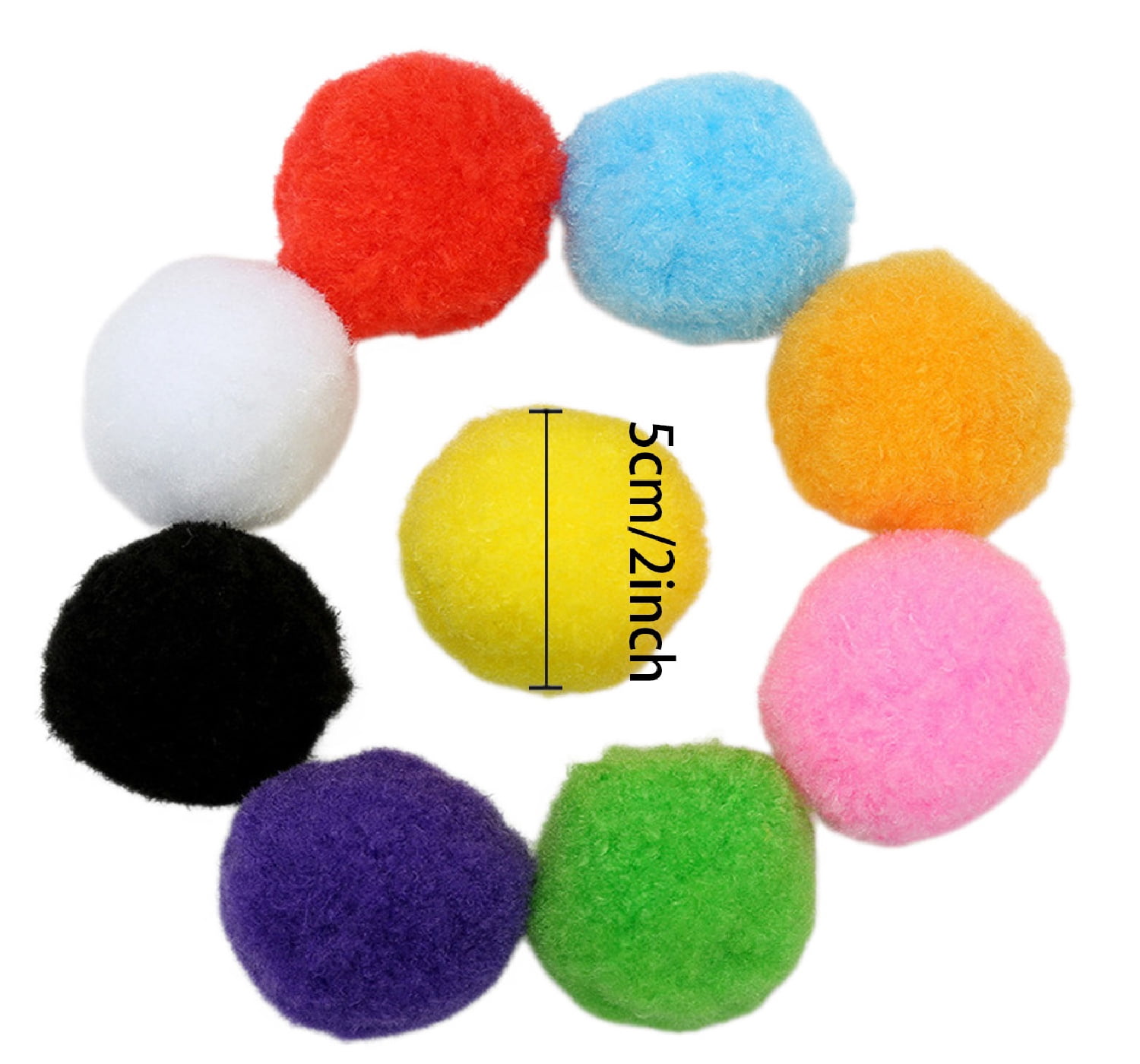 72 Pcs 2 Inch Soft and Fluffy Craft Pom Pom, Multicolor Pom Poms Balls, Craft Supplies Pompoms for Arts and Crafts for DIY Creative Crafts Decorations