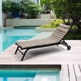 thumbnail image 2 of Mondawe 2PCS Set Outdoor Lounge Chair Cushion Replacement Patio Funiture Seat Cushion Chaise Lounge Cushion-KHAKI, 2 of 9
