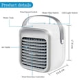 thumbnail image 2 of Enfriador de aire, aire acondicionado pequeño recargable, potente enfriador de espacio personal de 3 velocidades, ventilador pulverizador de escritorio inalámbrico, con asa para acampar en c, 2 of 4
