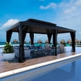 thumbnail image 3 of VEIKOUS 20'x12' Outdoor Hardtop Gazebo, Double Roof Metal Gazebo for Patio, Garden, Lawn, Party, 3 of 13