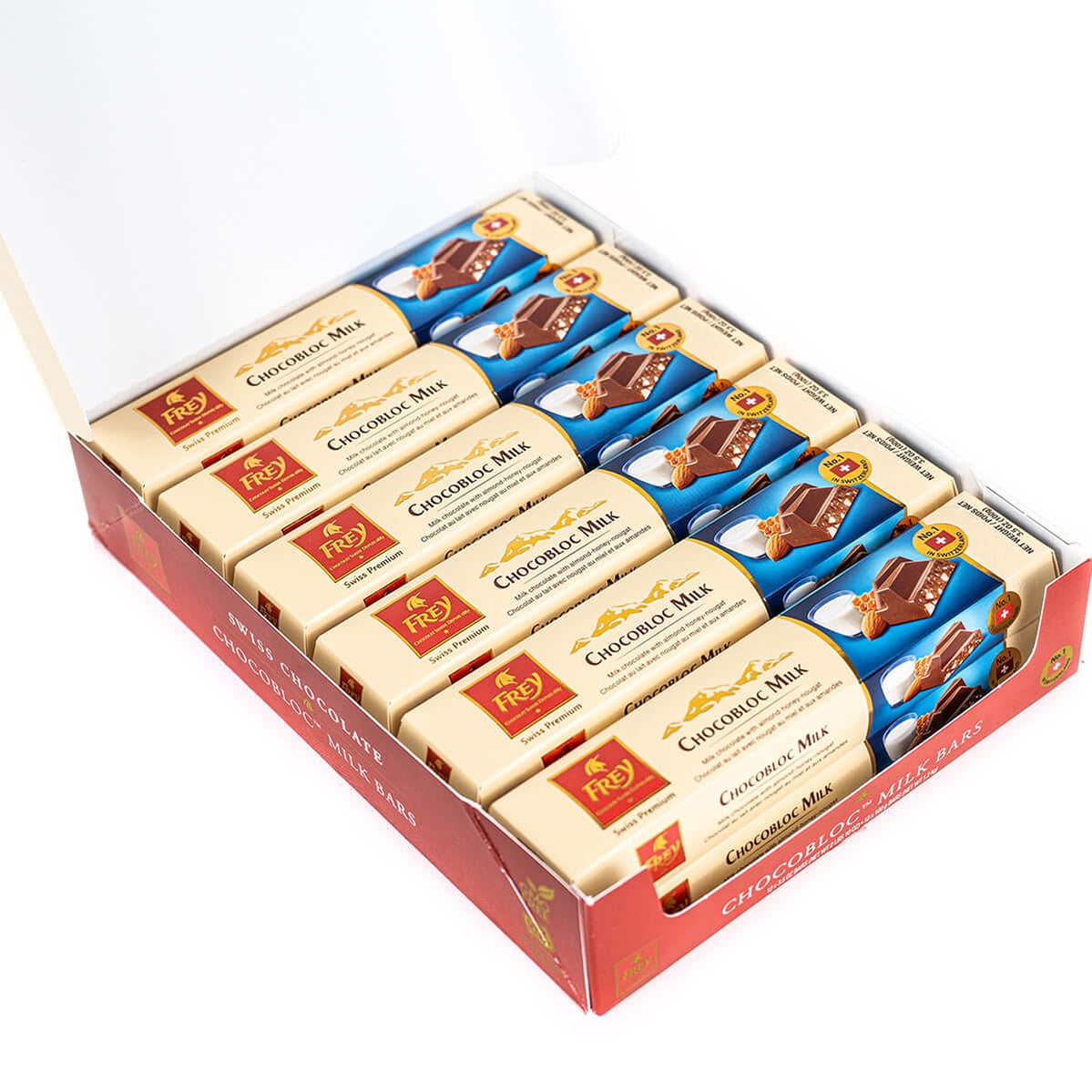 Chocolat Frey Chocobloc Milk Bar 3.5 Ounce Milk Chocolate Bar Filled