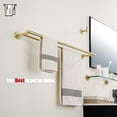 thumbnail image 4 of Double Towel Bar Matte Stainless Steel Bath Towel Rack for Bathroom Towel Holder Wall Mount Total Length TBLPB, 4 of 9