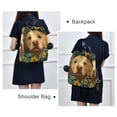 thumbnail image 4 of FORMRS Women's Travel Backpack Purse Anti-Theft Hidden Pockets Casual Shoulder Bag, Flowers and Dog, 4 of 7