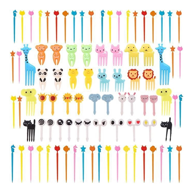 3 Sets Fruit Forks Small Cake Dessert Food Toothpick Tableware Travel Party Dining Home Flatware Decoration Utensil