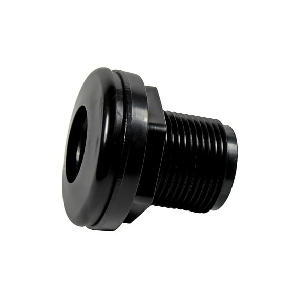 HQRP 1-Pack 1/2" ABS Bulkhead Fitting Double Threaded Water Tank Connector for Rain Barrels, Aquariums, Water Tanks, Tubs, Pools