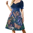 thumbnail image 2 of Vestido de manga corta con tapiz Bayeux, vestidos largos de mujer, vestidos de verano para mujer, vestidos de verano para mujer 2025, vestido, 2 of 8