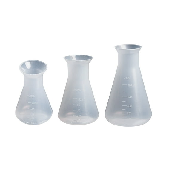 LOLIPPYY 3Pcs Plastic Science Beakers for Accurate Measurement and Educational Setting for Students and Kids