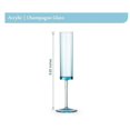 thumbnail image 2 of Champagne Flutes 6 OZ Square Champagne Glasses Stemmed Coupes Reusable Wedding Toasting Glasses 12 Pack, 2 of 5