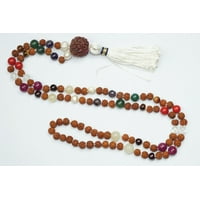 Mogul Chakra Beads Necklace Japamala 108 Rudraksha Meditation Malas