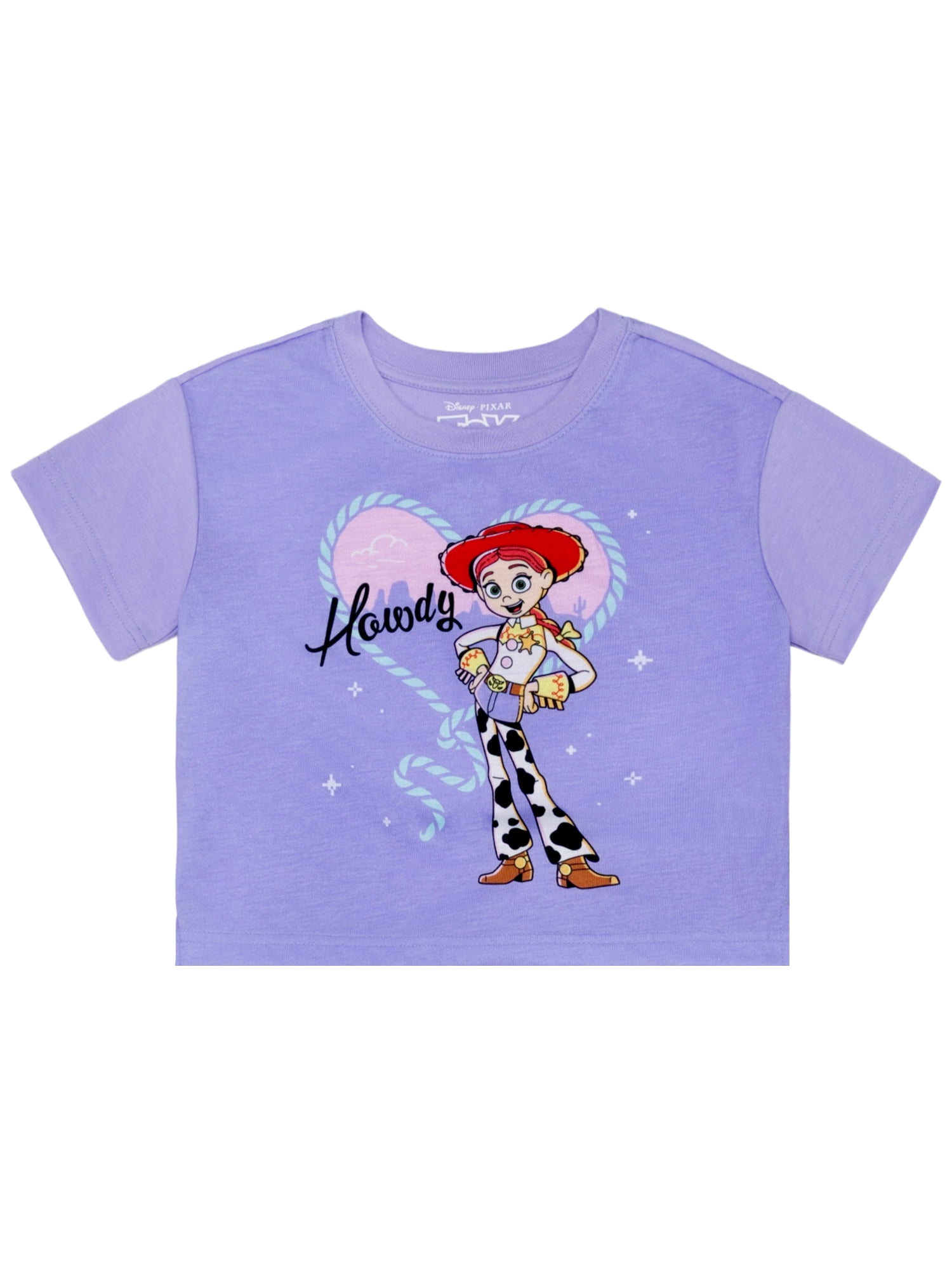 Toy Story Girls Short Sleeve Top and Pant Pajama Set, 2-Piece, Sizes 4-12