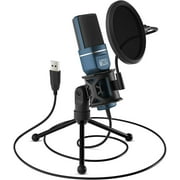TONOR USB Microphone, Computer Cardioid Condenser PC Mic with Tripod Stand & Pop Filter, TC-777