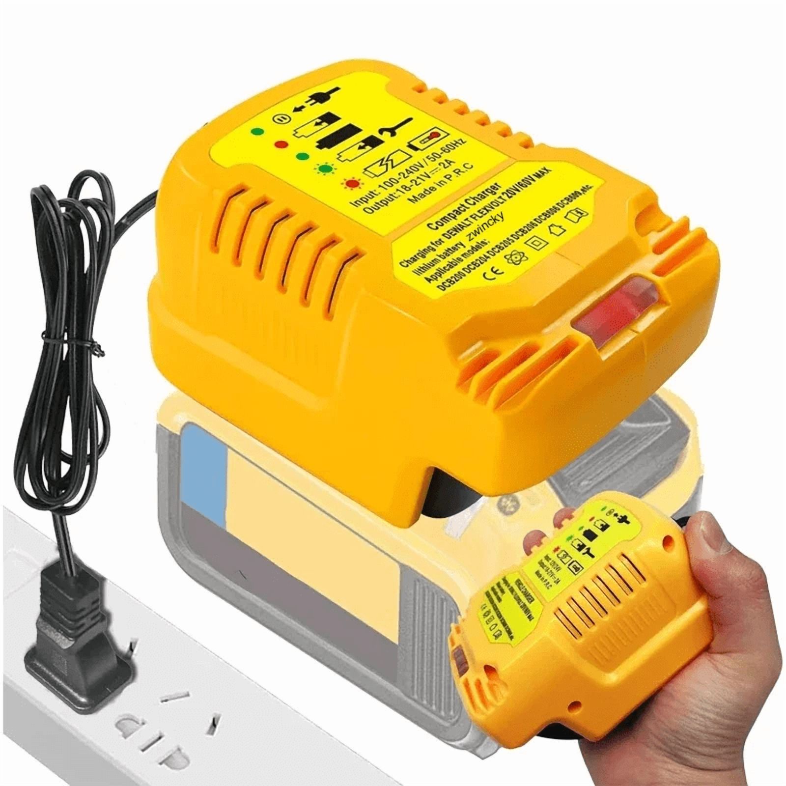 US plug Charger For De*walt 20V/60V Li-ion Battery DCB181 DCB180 DCB200 Portable Mini Fast Charger with LED Indicator