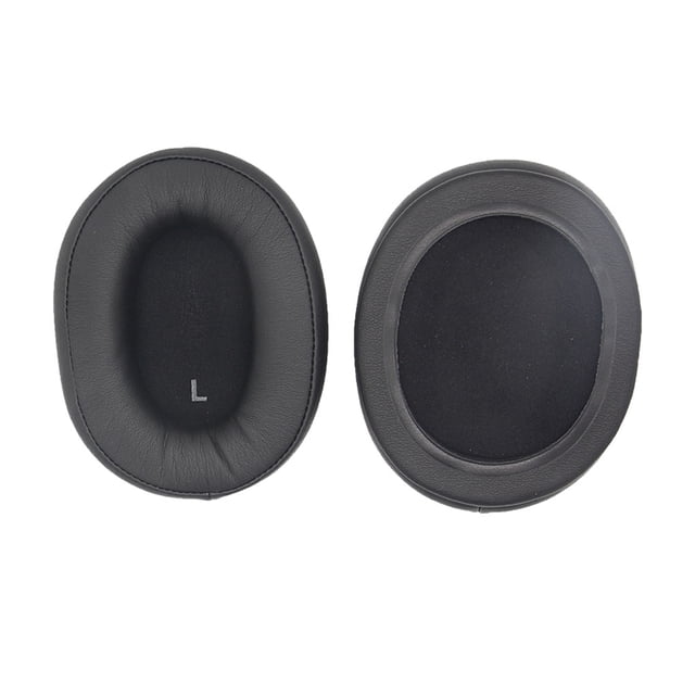 Cateissary Auriculares Almohadillas para los oídos Cojín de cuero Protección auditiva Almohadillas para los oídos Funda con cancelación de Relojes inteligentes Negro