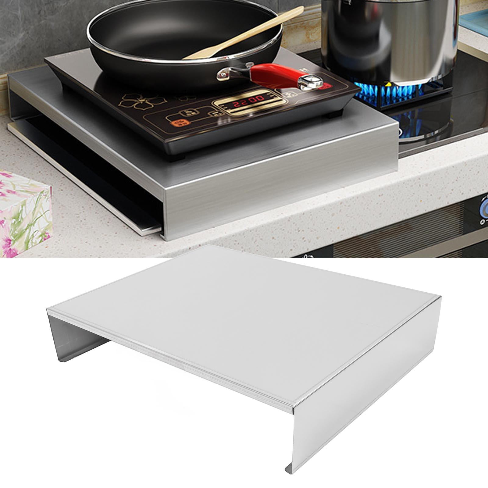 Yajisi 110LBS Stainless Steel Stove Top Cover, Heavy-Duty Gas & Induction Cooktop Protector with Extra Workspace, 18.11 x 12.20 x 2.36 Inches