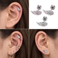 thumbnail image 2 of LICEWO Wing Cartilage Earrings Symbolizing Freedom Dreams Safe Alloy Materials Comfortable Fit Any Event, 2 of 10