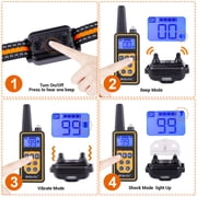 BEBANG 2600FT Dog Training Collar with LED Light, Dog Shock Collar with Remote, 3 Modes, 0-99 level, IPX7 Waterproof, Rechargeable Shock Collar for Small Medium Large Dogs