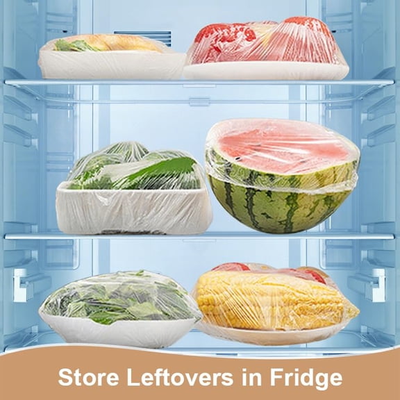 Thickened Bowl Covers, Plastic for Bowls, Elastic Reusable, Bowl Covers, 100pcs Sourdough Large for Bread Proofing, Keeping Food Fresh and Dust, Outdoor, Shower Caps (clear, L)