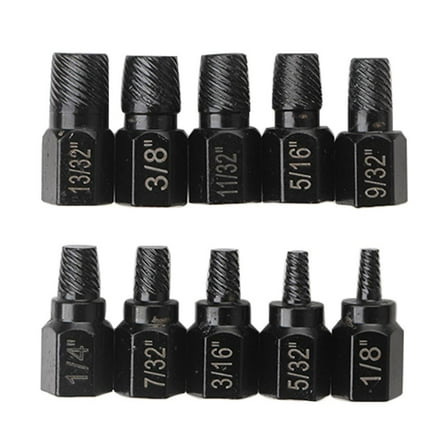 Misterolina 10pcs Bolt Extractor Set Stripped Damaged Bolt Nut Tools ExtractorSocket