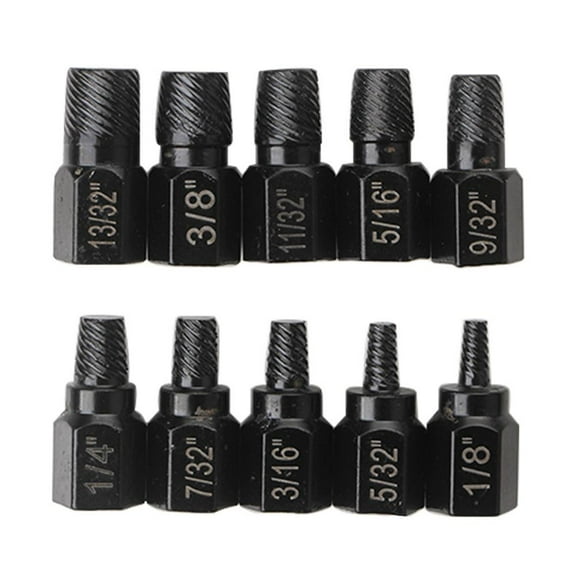 10pcs Impact Bolt Extractor Set Nut Remover Set Stripped Extraction Socket Tools S1W6